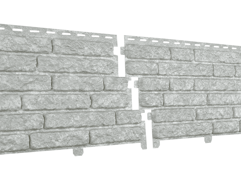 Фасадная панель Стоун-хаус Кварцит &#8212; Светло-серый