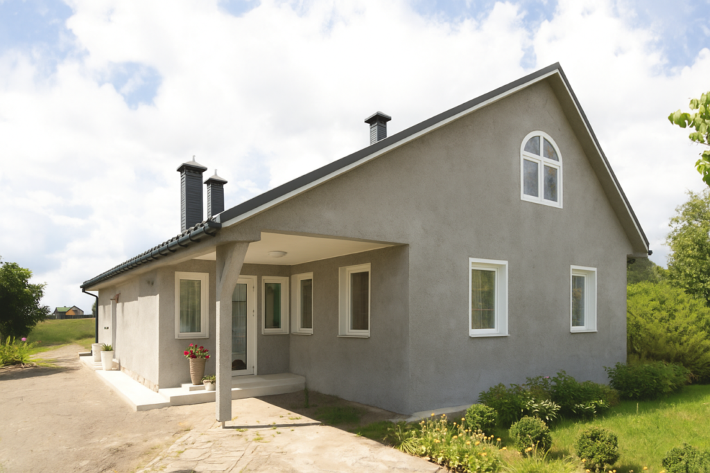 фасад из штукатурки